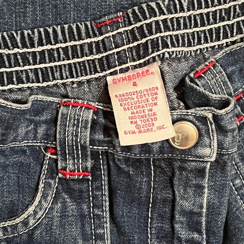Gymboree Y2K Vintage Flare Heart Patch Jeans